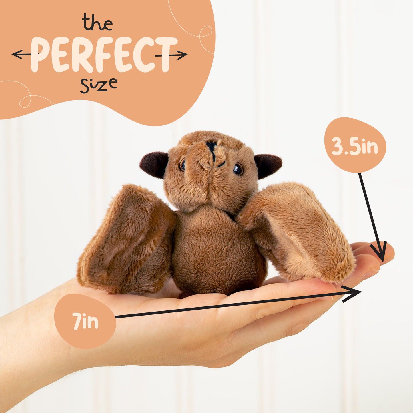 Forest & Twelfth Stuffed Bat, Single Mini Stuffed Animal Plush Toy For Kids, Animal Party Favors And Goody Bags, Classroom Treas