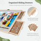 Builderbutler 2000 Pieces 2-In-1 Tilting & Rotating Puzzle Board, 40.16''X28.5''Portable Puzzle Table With 4 Drawers & Cover