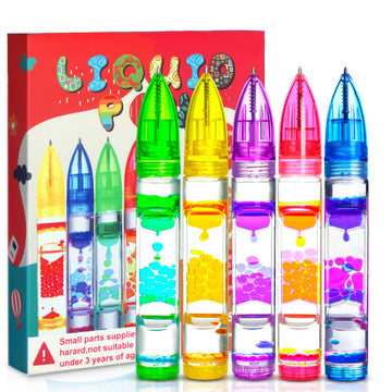 Liquid Pens Easter Basket Stuffers Gift for Girls Kids, Fun Cool Pens Autism ADHD Anxiety Stress Relief Travel Draw Toy Fidget S