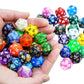 SmartDealsPro 50-Pack 20 Sided Dice D20 Polyhedral Dice with Pouch for DND RPG MTG Table Game