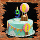 Green Blue 9th Birthday Candle for Boys Girls - Luigi Birthday Party Cake Decorations, Number 9 Cake Topper, Cartoon Game Themed