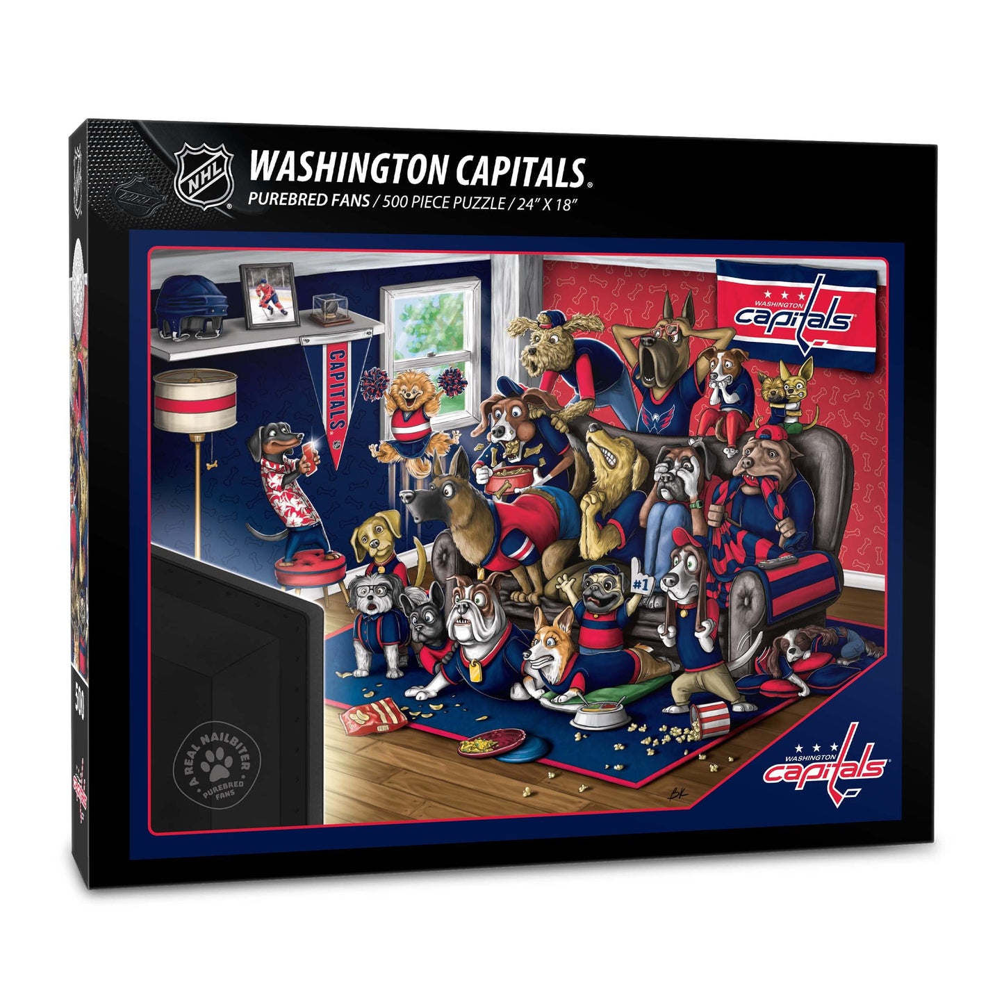 YouTheFan NHL Washington Capitals 500pc Puzzle - Cardboard, Team Colors, Model 2502748