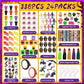 WESAYEE 338 PCS Halloween Party Favors for Kids - 24 Pack Halloween Goodie Bags Stuffer With Glove Treat Bags Fillers, Small Gif
