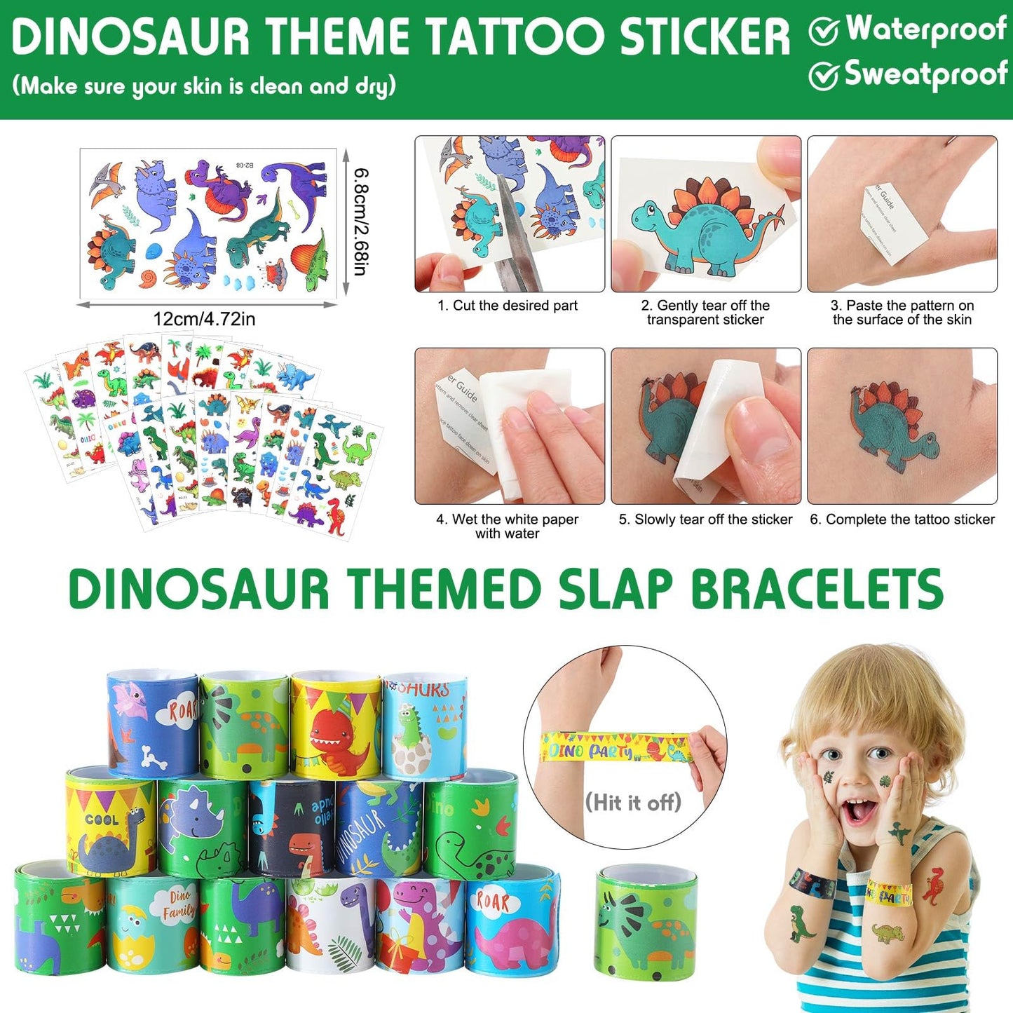 Qilery 195 Pcs Mermaid Party Unicorn Party Dinosaur Party Shark Party Favors Includes Plastic Cup with Lid Straw Keychain Bracel