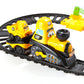 Cat Construction Toys, Power Track Friends Preschool Train Set, 8 Pieces Of Easy-To-Assemble Track, Light & Sounds, Motorized Train & Car Carrier, Develops Fine Motor Skills