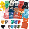 24 Pack Bulk Valentines Day Gifts for Kids, Gem Valentines Day Cards, Heart Shaped Valentine Gemstones Crystal Rocks for School 