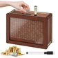 10000 Savings Challenge Box, Kakeibo Money Box For Cash Saving, Wooden Piggy Bank For Adults, Money Saving Box 10,000 Dollar, No