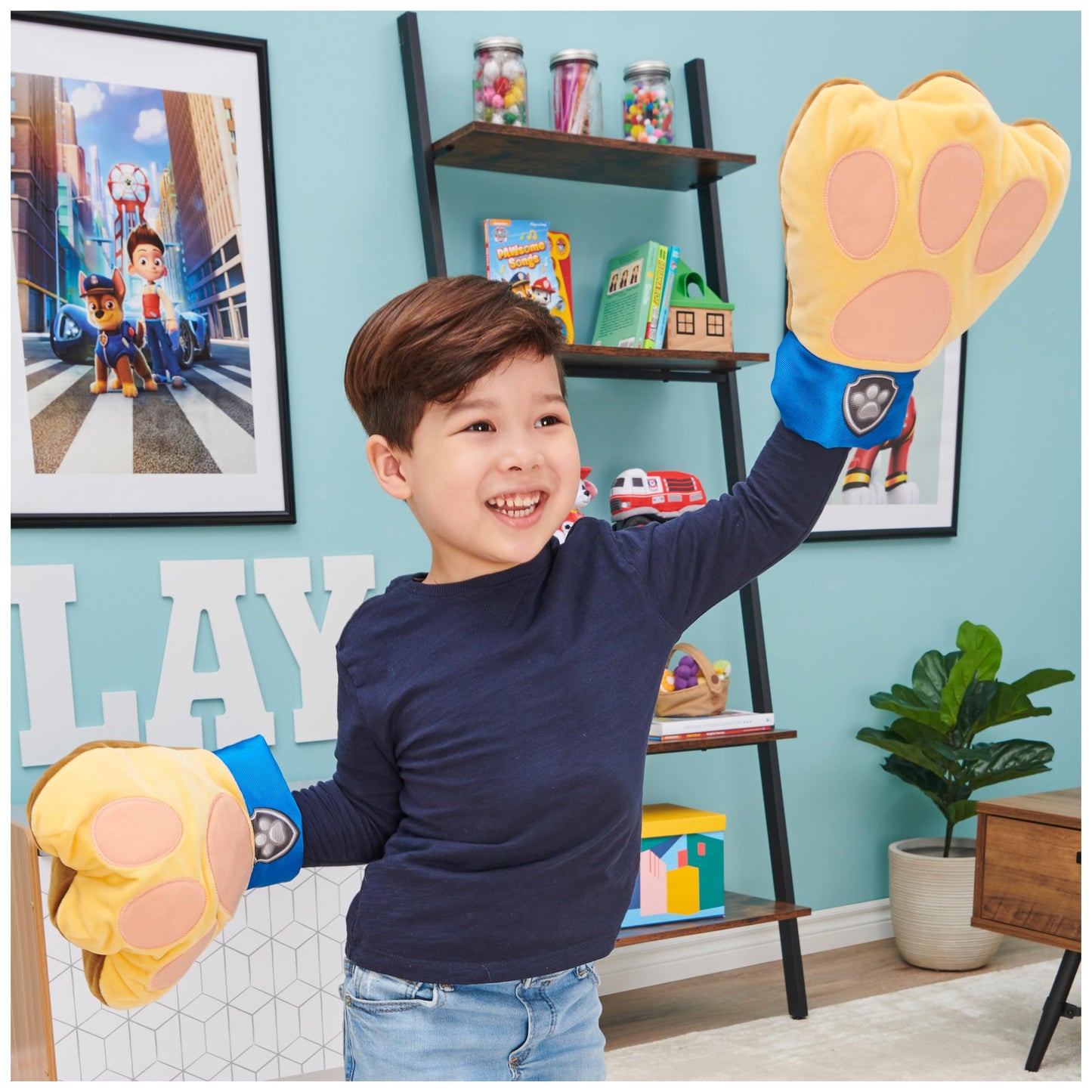 Paw Patrol Chase Hero Paws Plush Toy with 10 Sounds, Large, Interactive Plush Paws, Model 6061927, Ages 3+
