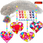 Ayhuhra 28 Sets Valentines Day Suncatcher Craft Kit DIY Window Paint Art Suncatchers Craft Kits Heart Sun Catchers for Valentin