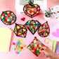 Qyeahkj 36 Set Jewel Suncatchers Crafts for Kids DIY Diamond Window Tissue Paper Craft Kit Jewel Hanging Decor for Summer School