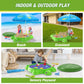 Wee Wonders Turtle Sandbox With Lid & Adjustable Umbrella, Sand Box With Cover Incl 8 Beach Toys, Kids Sand Activity Suit For Se
