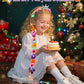 DUDUCOFU Princess Accessories with LED Lights for Little Girls, Glowing Braided Wig with Tiara Wand Toys for Girls Gift 3 4 5 6