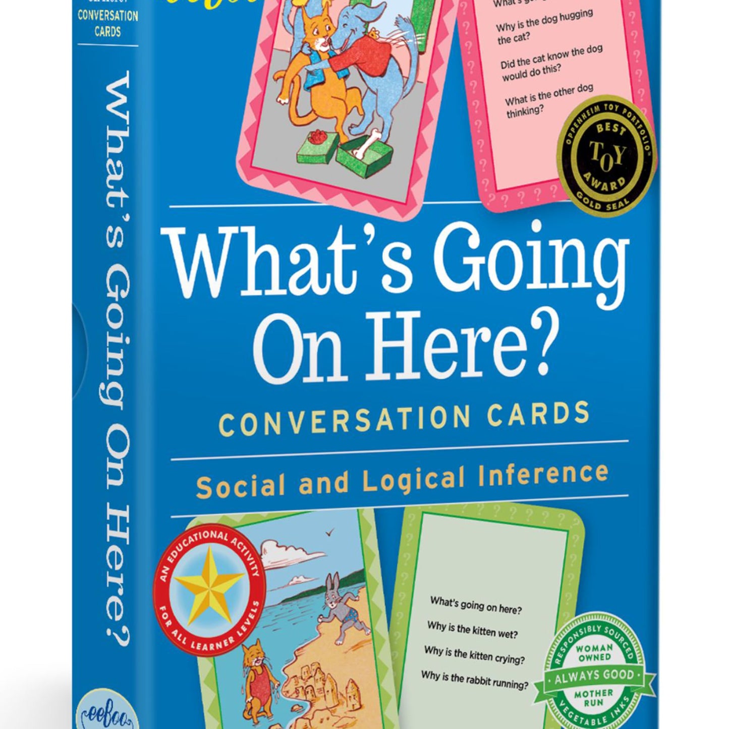 Eeboo: What'S Going On Here? Conversation Flashcards, Develops Empathy Through Friendly Illustrations Of Social Situations, Develop Social And Emotional Intelligence, For Ages 3 And Up