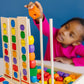 Melissa & Doug Bead Sequencing Set - 46 Wooden Beads & 5 Double-Sided Pattern Boards - Color Recognition & Shape Sorting Toy for Kids 4+