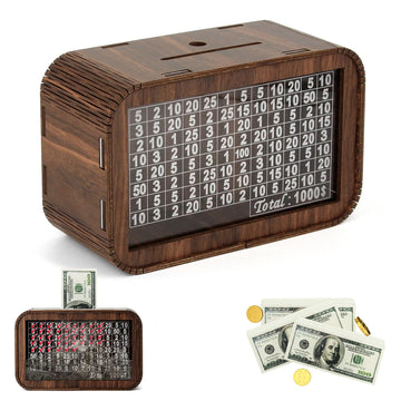 Giftota Wooden Piggy Bank For Boys Girls, Cash Coin Can For Kids, Coin Money Bank For Children, Saving Bank Box Toy Idea Gift Fo