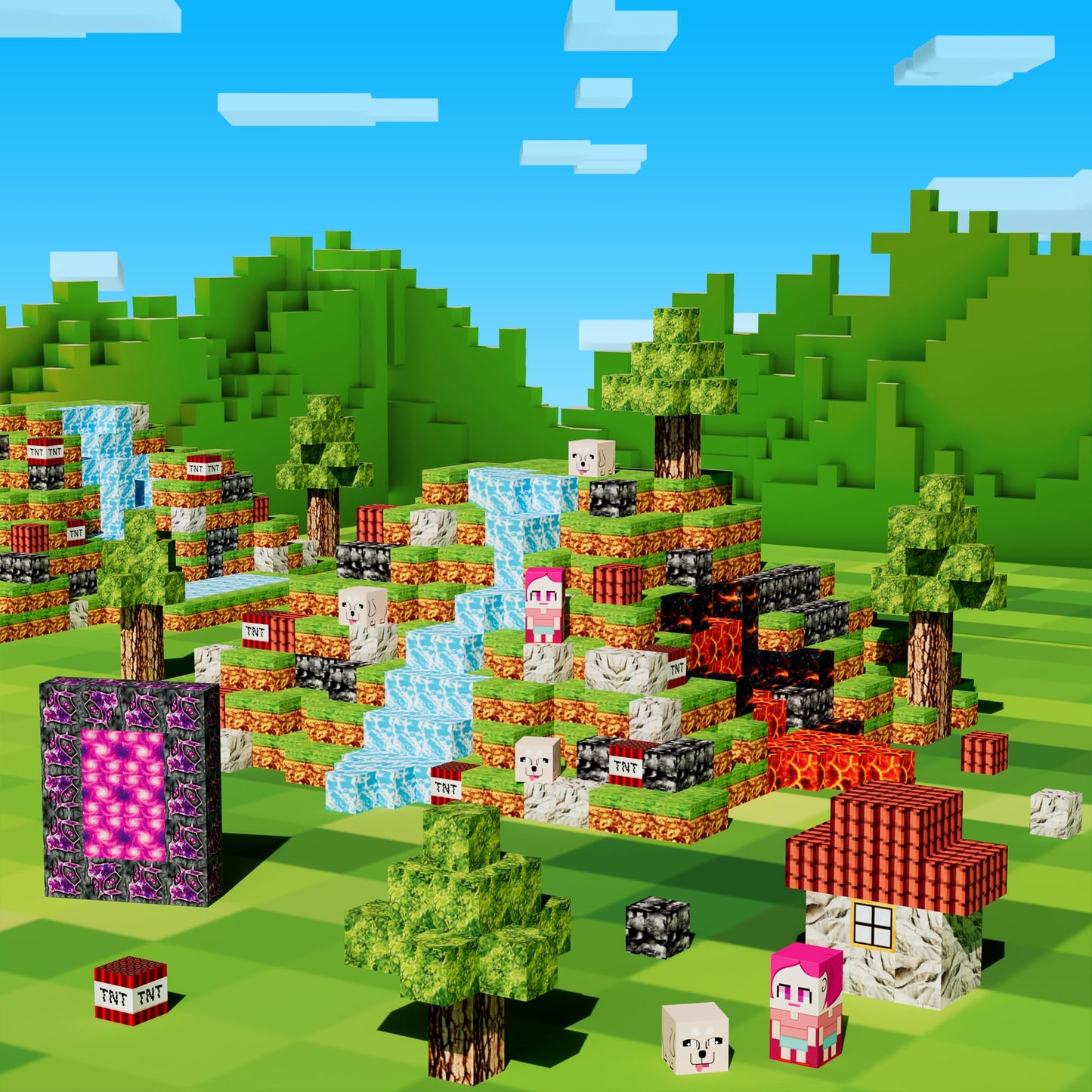 Petenjoy Magnetic Blocks Kids Building Toys - 1'' Magnetic Cube Building Blocks Toddler Toy 126 Pcs Set, Stem Sensory Toy For 3-