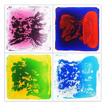 Longking 12  X 12  4-Pack Sensory Floor Tiles For Activity Play Centers For Children, Liquid Tiles, Autism Sensory Poducts