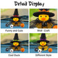 Wonuu Halloween Rubber Duck Witch Duck Car Decorations Halloween Accessories Witch Hat Pumpkin Skull And Cloak, Orange&Long Black Skirt
