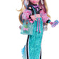 Monster High Doll, Lagoona Blue in Crop Top and Sporty Maxi Skirt with Pet Fish Neptuna and 7 Accessories Like Shell Sunglasses,