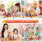 Shappy Toddler Peg Board 120 Pcs Pegs with 4 Foam Board 4 Sets Montessori Colorful Stackable Peg Board Toys Learning Educational Toys for Color Recognition Counting Skills with Lacing String and Bag