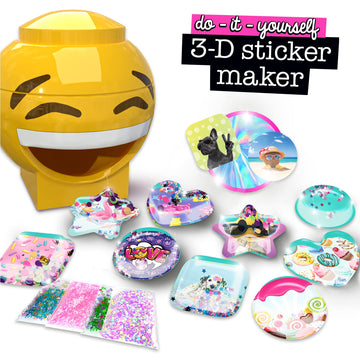 ACTIVITY KINGS ILY DIY 3D Sticker Maker for Girls and Boys, Arts and Crafts Fun for Ages 6+, Makes 30 Custom Stickers, Fun Creat