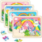 Puzzles For Kids Ages 4-6, 4 Pack Wooden Jigsaw Puzzles 24 Pieces The Castle Puzzle Preschool Educational Learning Toys Set For