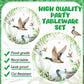 Sunnyray 96 Pcs Mallard Duck Party Decorations Supplies Duck Hunting Birthday Party Tableware Set Mallard Duck Baby Shower Plate