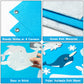WATINC 46Pcs Polar Animals Felt Board Story Set Arctic Antarctica Ocean Animal Bear Penguin Whale Preschool Large Wall Storyboar