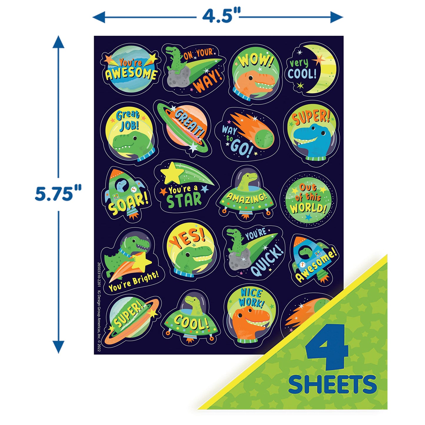 DINOSAUR BREATH SCENT STICKRS 80/PK