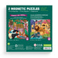 Mudpuppy Jungle & Safari - Tri Fold Magnetic Puzzles Featuring Two 20 Piece Jungle And Safari Themed Artwork