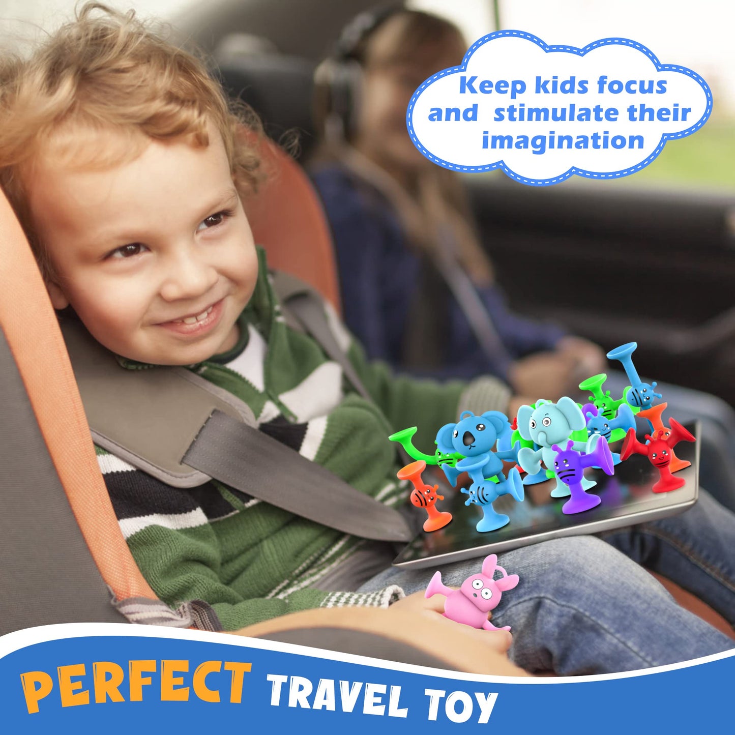 Suction Cup Toys For Kids, Suction Bath Toys For Toddlers Stacking Toys Shower Toys For Kids Ages 3+ Boys Girls, Montessori Bath