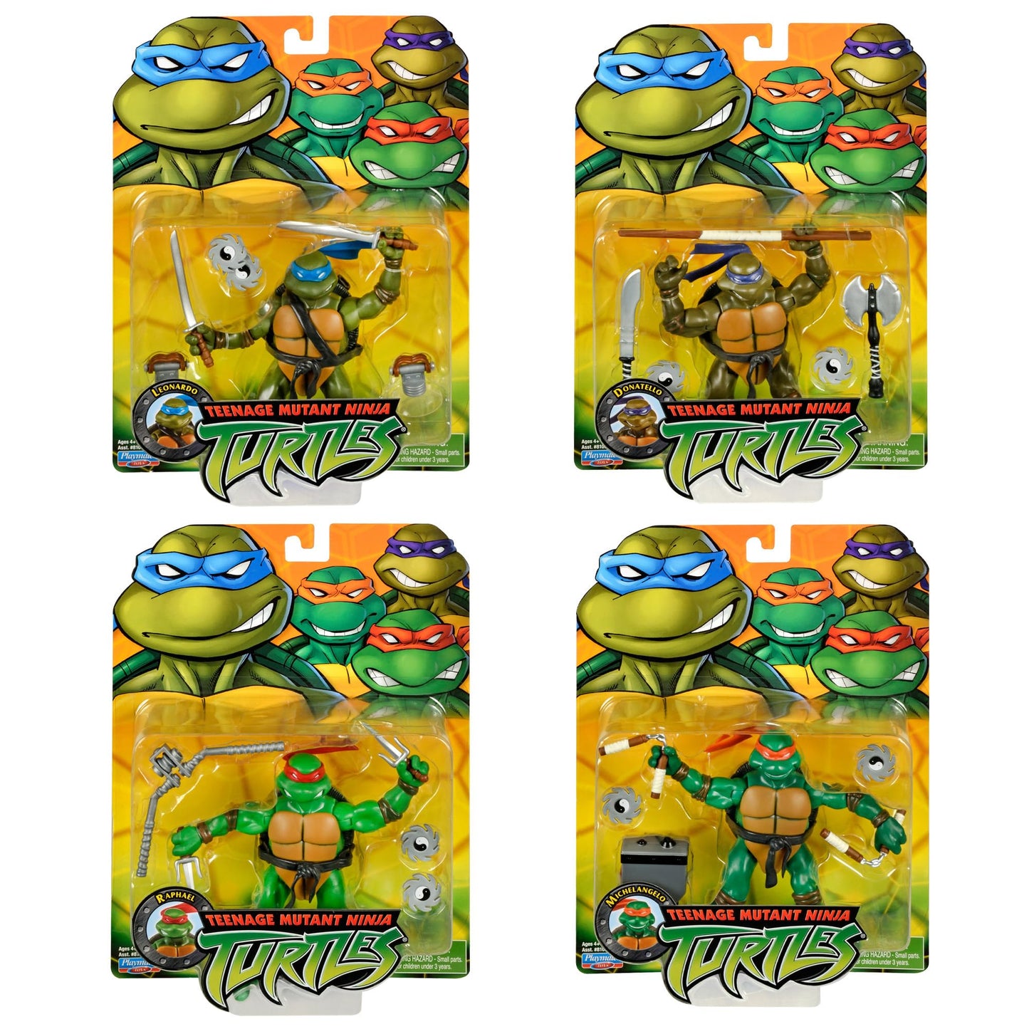 Teenage Mutant Ninja Turtles: Classic 4 2003 Turtles 4-Pack Figure Bundle