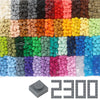 Feleph Basic 2300 Pieces Plate 1x1 Bricks 46 Colors Parts Building Play Blocks Set Toy Classic Accessories Compatible with 3024
