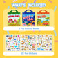 JOYIN 3Pcs Puffy Sticker Books, Reusable Sticker Activity Books for Kids, Travel Toys for Airplane, Cute Restickable Stickers, C