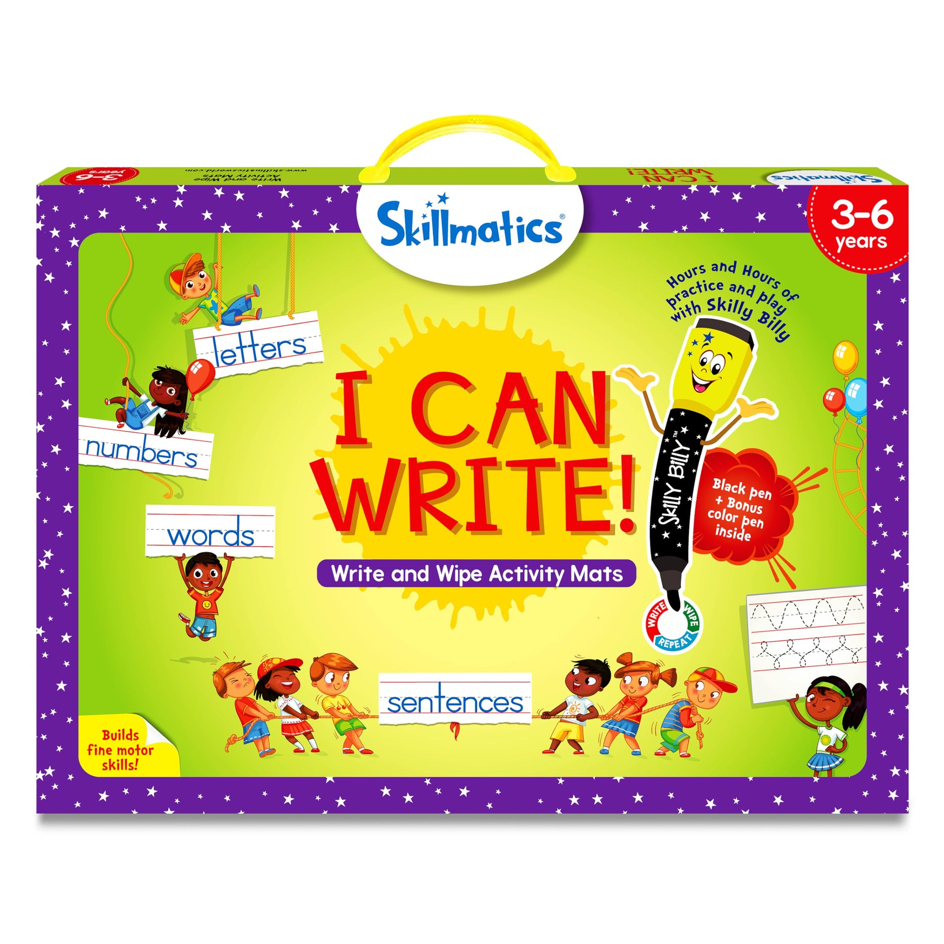 Skillmatics Educational Game - I Can Write, Reusable Activity Mats With 2 Dry Erase Markers, Gifts For Ages 3 To 6