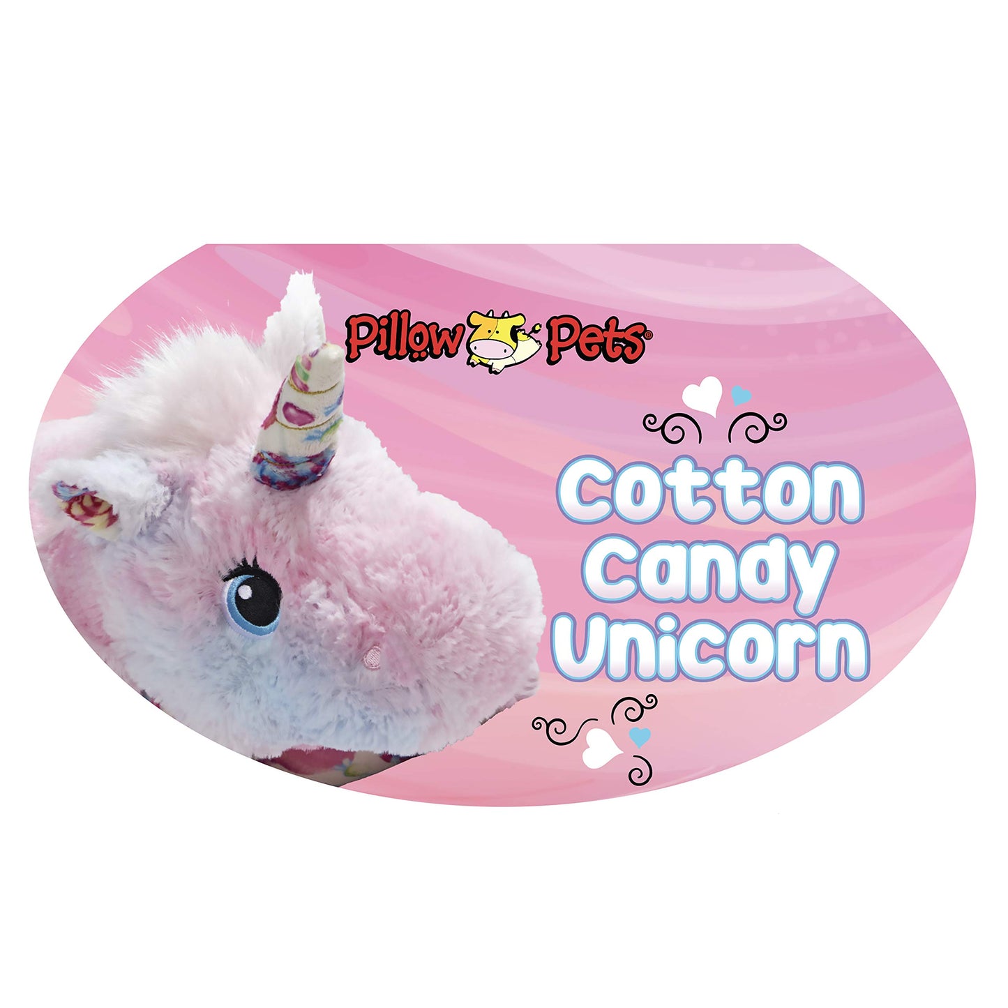 Pillow Pets 18” Sweet Scented Cotton Candy Unicorn Stuffed Animal Plush Toy, Pink
