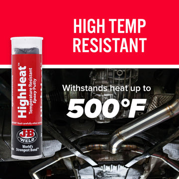 J-B Weld HighHeat 500 Degree Epoxy Putty Stick, 2 oz, Grey, Model 8297, Epoxy Resin