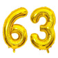 Shuntai 63 Number Balloons Gold Letters Banner Happy 36Th Or 63Rd Birthday Balloons Decorations For Men Women 40 Inch Big Giant