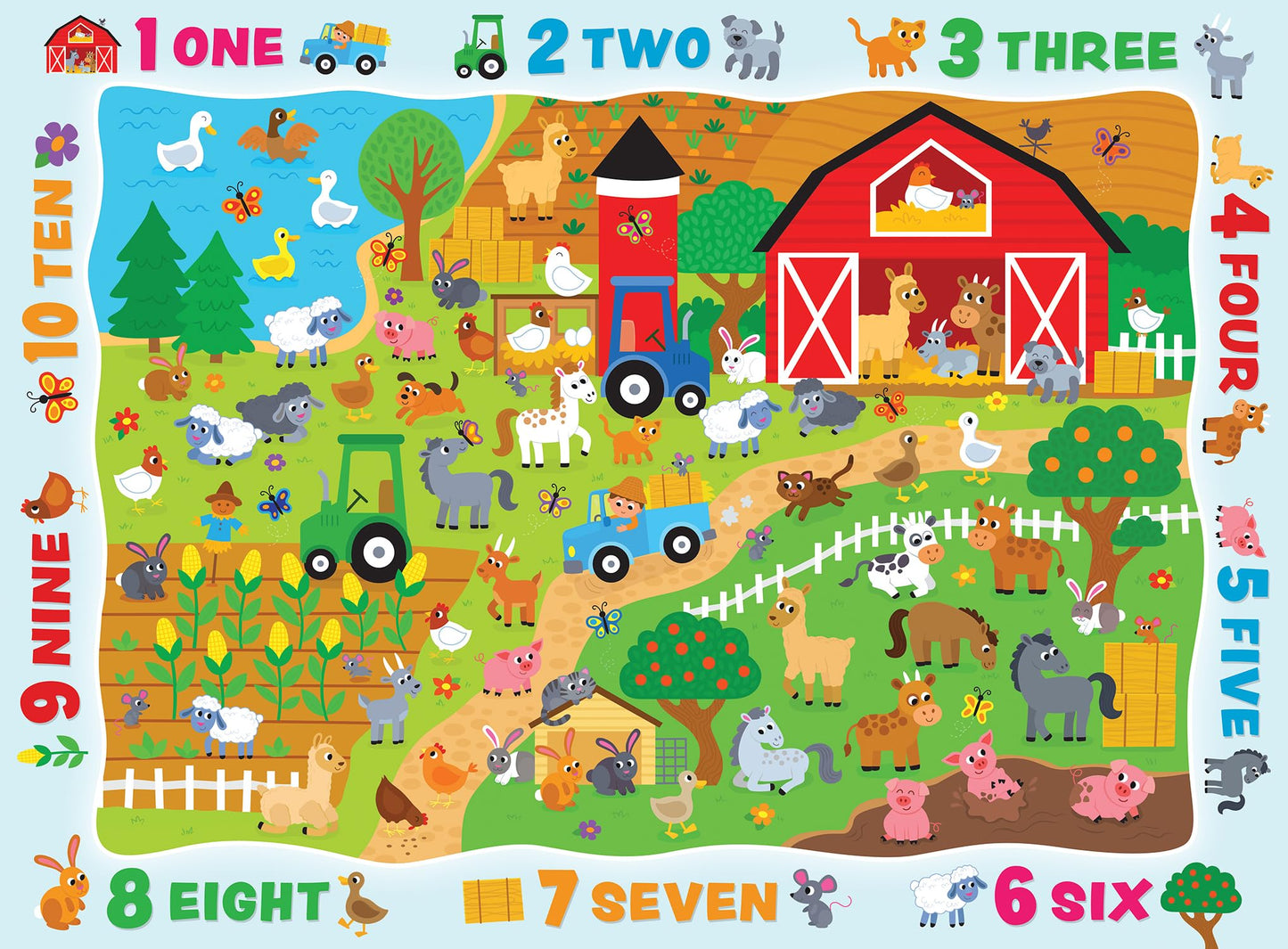 Counting On The Farm 48 Pc