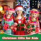 24 PCS Red Glow Sticks Party Favors for Kids, Christmas LED Light Up Necklaces Bracelets Accessories for Toddlers, Glow New Year