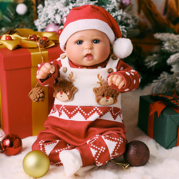 Babeside Festive Style Lifelike Reborn Baby Dolls - 20 Inch Feeling Realistic-Newborn Baby Dolls, Real Life Xmas Baby Dolls With Gift Box And Toy Accessories Gift For Kids Age 3+