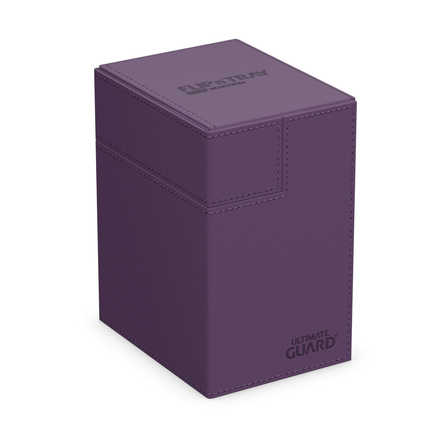 Ultimate Guard Flip'n'Tray 133+, Deck Case for 133 Double-Sleeved TCG Cards + Dice Tray, Purple, Independent Magnetic Closure &