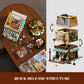 Funwhole Book-Cafe Lighting Building-Bricks Set - City Town Coffee House Led Light Modular Construction Building Model Sets 1718 Pcs For Adults And Teen