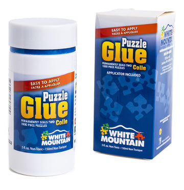 White Mountain Puzzle Glue With Applicator, 5 Oz Bottle For 2000 Piece Puzzle