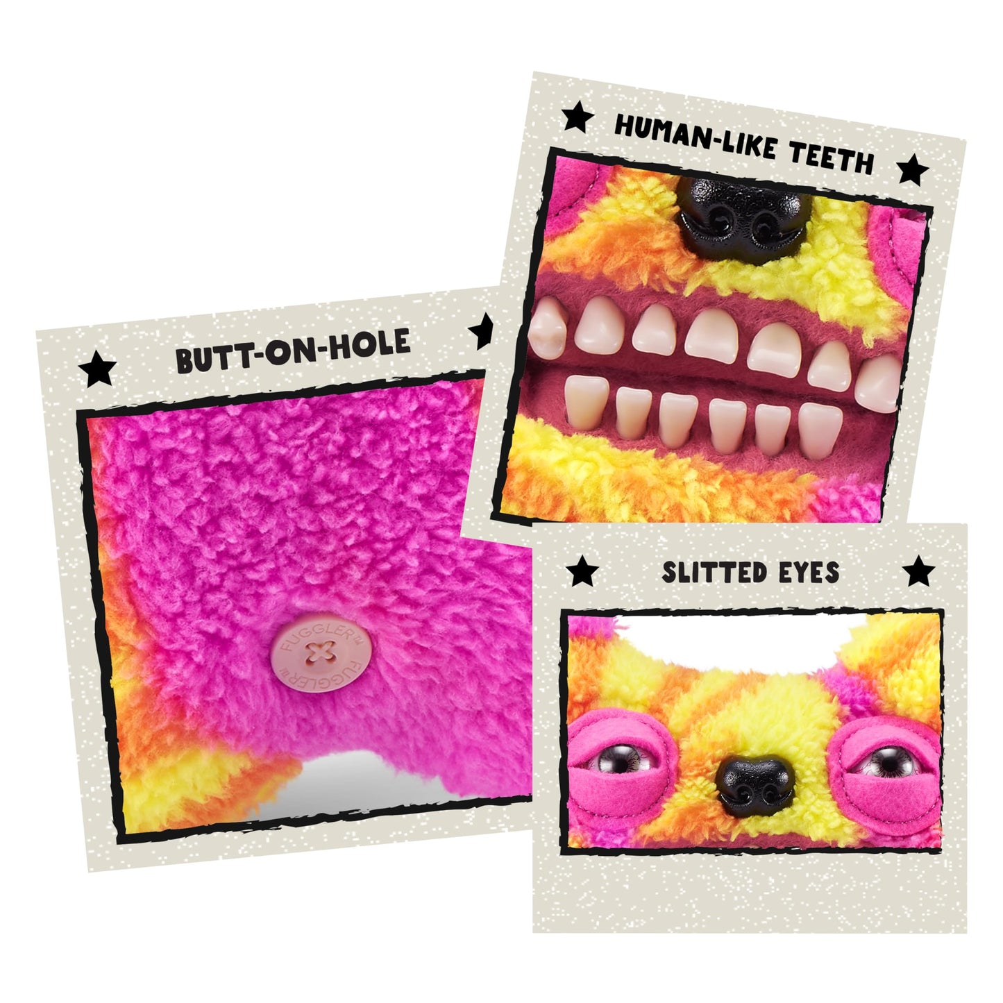 Fuggler Plush Collectible Toy - Funny Ugly Monster, Old Tooth, One Size, Cotton, Model 15702A