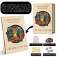 Mandala Hummingbird Wooden Puzzles, Bird Hard Jigsaw Puzzles For Adults, Gradient Flower Wood Puzzle