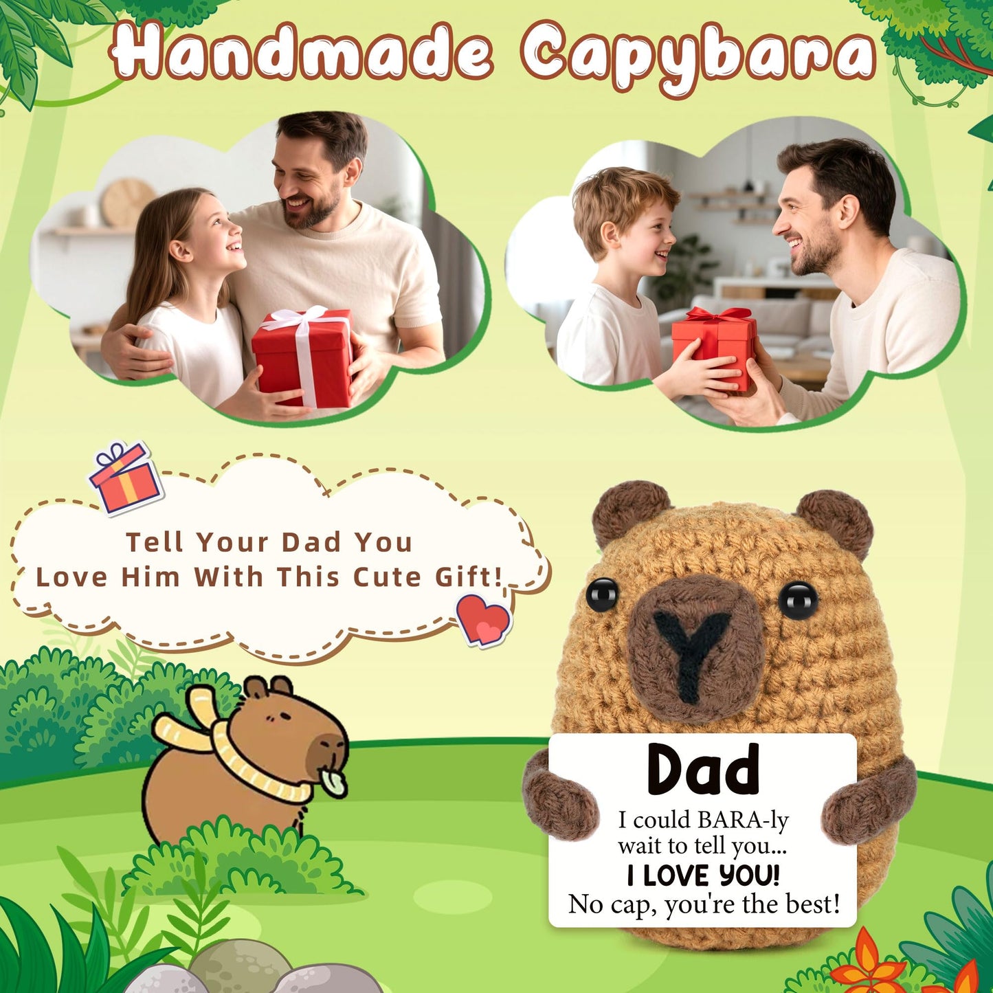 Gifts for Dad Christmas from Daughter Son Kids, Xmas Stocking Stuffers for New Daddy, Best Dad Ever White Elephant Gifts, Stepda