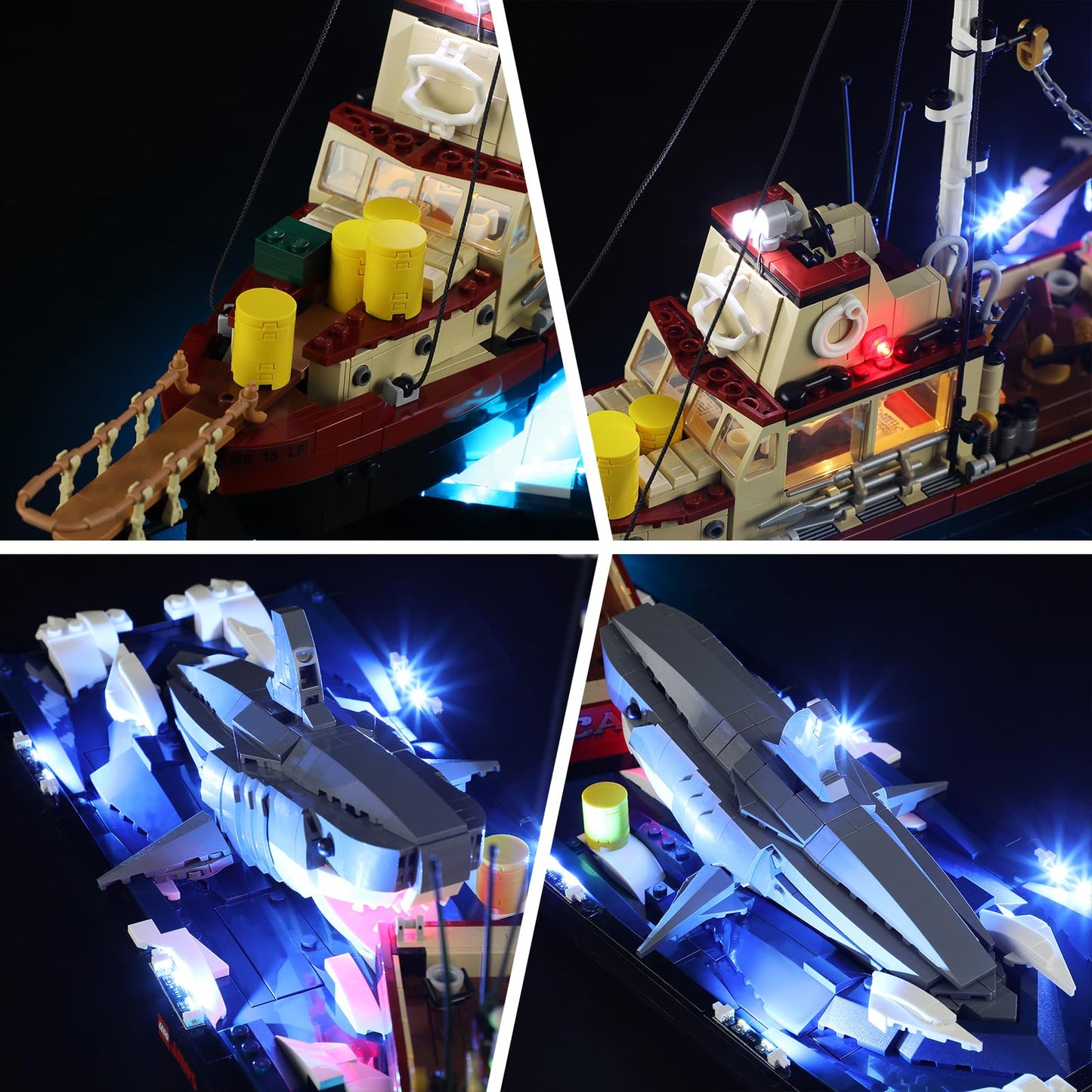 Briksmax Light Kit For Jaws - Led Lighting Compatible With Lego Ideas 21350 Building Set