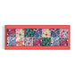 Galison Liberty Domino Set - 28 Double Sided Colorful Floral Patterned Wooden Domino Pieces