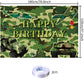 Eeatour Camouflage Birthday Party Backdrop 70.8x47.2 Inch Camo Military Photo Banner